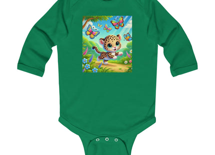 Butterfly Chase Leopard Cub Infant Long Sleeve Bodysuit