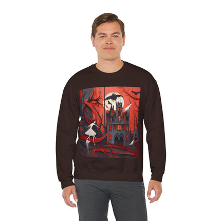 Halloween Night Scene Unisex Heavy Blend™ Crewneck Sweatshirt