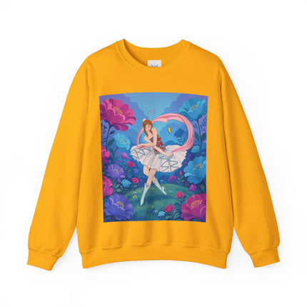 🦋🌸 The Butterfly Garden Ballet Crewneck Sweatshirt – Art Deco Floral Whimsy
