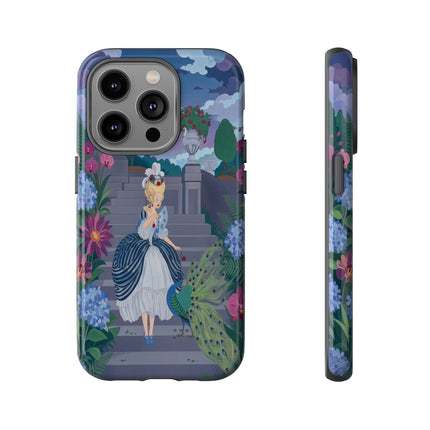 🦚🌸 The Peacock Garden Terrace Phone Case – Art Deco Floral Elegance