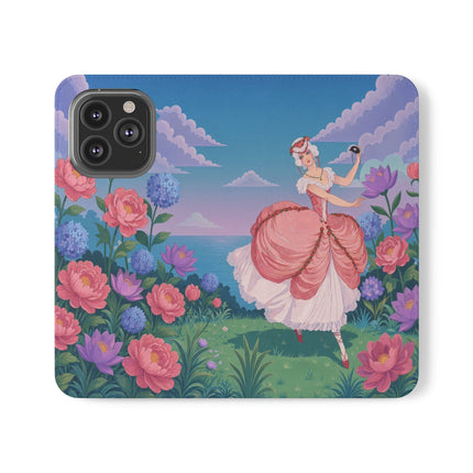 🌸🩰 The Garden Dancer Flip Case – Art Deco Floral Whimsy