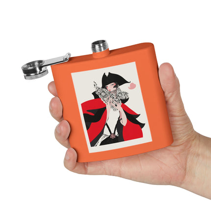 Crimson Masquerade Flask – Dramatic Grace & Bold Elegance