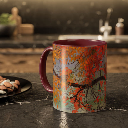 Autumn leaves by Edward Okuń Colorful Mugs (11oz, 15oz)