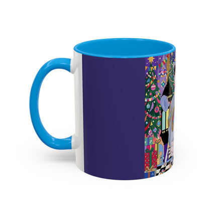 🎄✨ The Lady Of The Christmas Ornament Colorful Mug – Art Deco Holiday Fantasy