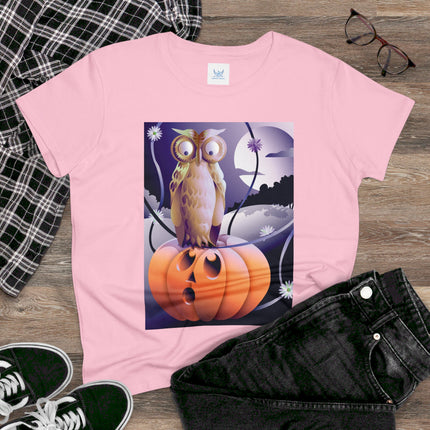 The Startled Pumpkin Women's Midweight Cotton Tee