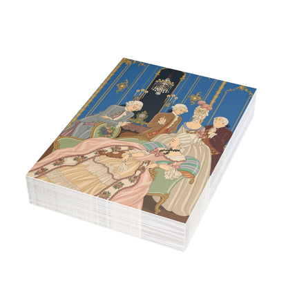 🌹👑 The Dangerous Liaisons Salon Postcards With Envelopes – George Barbier Rococo Elegance