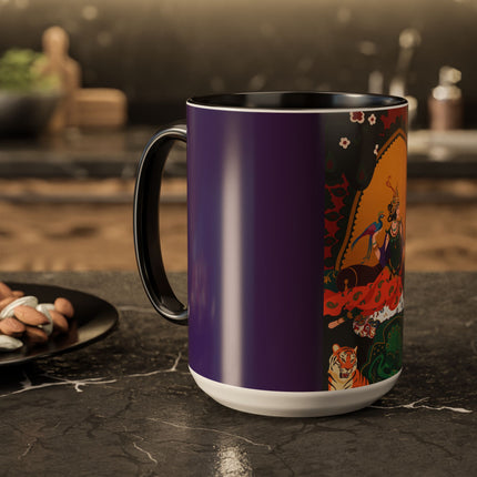 The Jewel Pavilion Colorful Mug (11oz, 15oz) – Royal Elegance, Peacock Beauty & Jewel-Toned Splendor