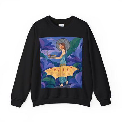 🦋🌿 The Butterfly Garden Offering Crewneck Sweatshirt – Art Deco Botanical Fantasy