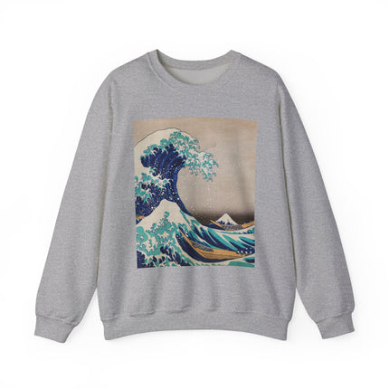 The Great Wave off Kanagawa by Katsushika Hokusai Heavy Blend™ Crewneck Sweatshirt