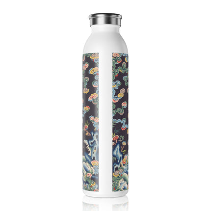 Rank Badge with Dragon with Deer Hooves Slim Water Bottle