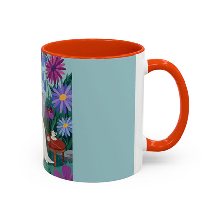 The Lady Of The Garden Tea Colorful Mugs – Art Deco Floral Elegance