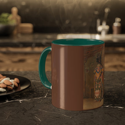A Buddhist Lama at a Feast at Pemionchi Monastery by Vasily Vereshchagin Colorful Mugs, 11oz
