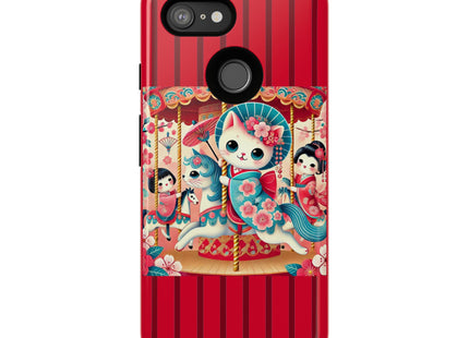 Geisha Kitten's Enchanted Carousel Phone Cases