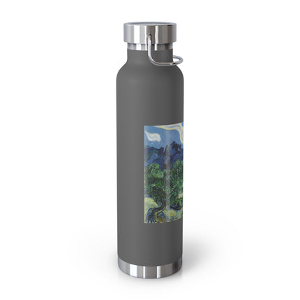 Olive Trees by Vincent Van Gogh Copper Vacuum Insulated Bottle, 22oz