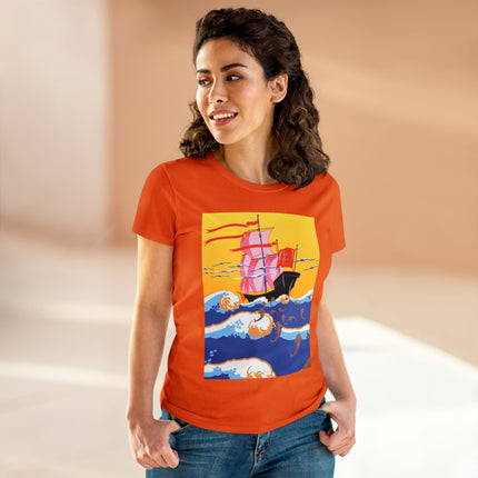 Golden Seas and Whimsical Dreams Women's Midweight Cotton Tee