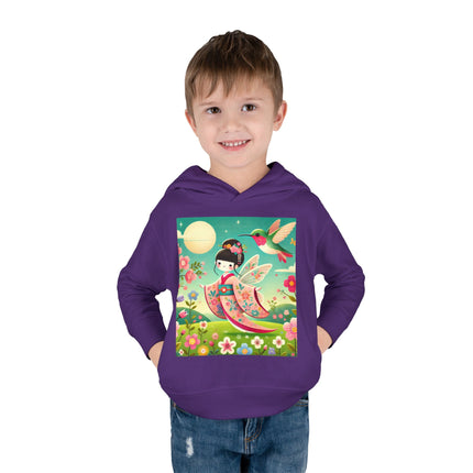 Geisha Fairy and the Hummingbird Blossom Toddler Pullover Fleece Hoodie