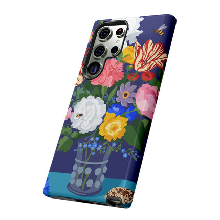 Midnight Floral Bouquet Phone Case – Vibrant Blooms & Enchanted Garden