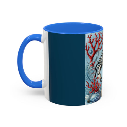 Spotted Crab & Pagoda Colorful Mug – Mystical Ocean & Asian Harmony