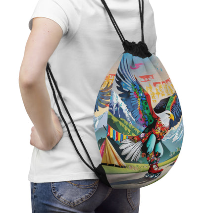 Eagle Skater Drawstring Bag