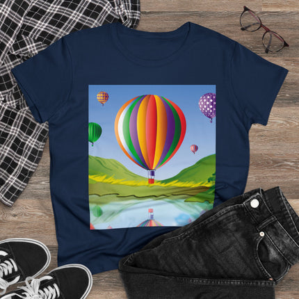 Colorful Heights Women's Midweight Cotton Tee