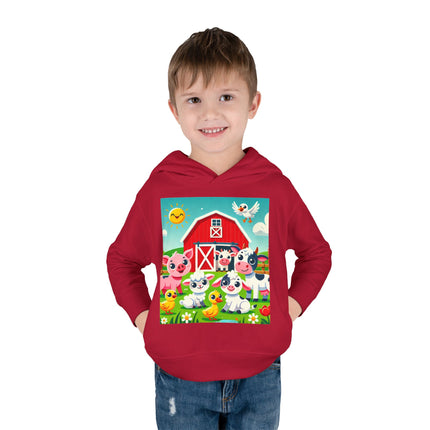 Happy Barnyard Morning Toddler Pullover Fleece Hoodie
