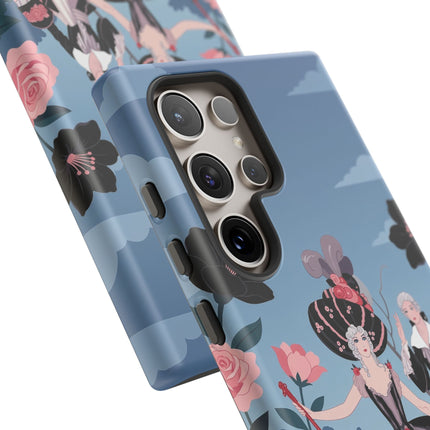 🌹🎭 The Rose Masquerade Promenade Phone Case – Art Deco Floral Elegance