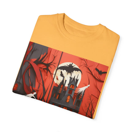 Halloween Night Scene Unisex Garment-Dyed T-shirt