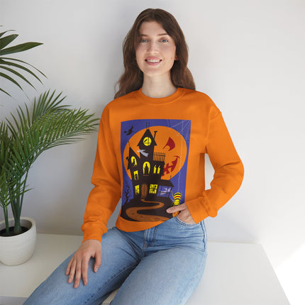 Halloween Night at the Haunted House Unisex Heavy Blend™ Crewneck Sweatshirt