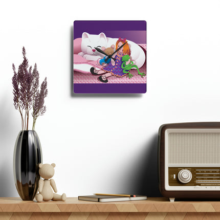 Joy of Friendship Acrylic Wall Clock, Round and Square