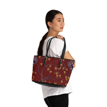 Art Nouveau Flower Pattern by Émile-Alain Séguy PU Leather Shoulder Bag