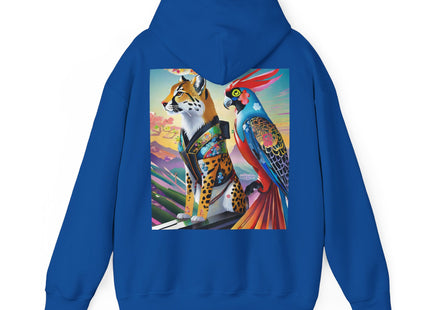 Cheetah and Parrot Cybernetic Duet – Heavy Blend™ Hooded Sweatshirt