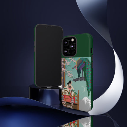 Peacock Garden Phone Case – Japanese Elegance & Timeless Beauty