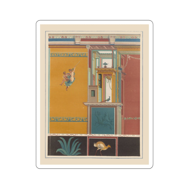 The most beautiful walls in Pompeii Pl.20 by Victor Steeger Kiss-Cut Stickers (4 Sizes)