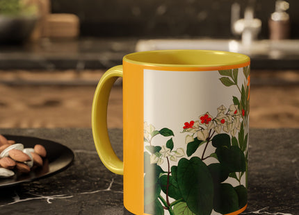Clerodendrum & Rudbeckia Flower by Tanigami Kônan Colorful Mugs (11oz, 15oz)