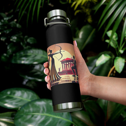 Art Deco Valentine's Romance Copper Vacuum Insulated Bottle, 22oz
