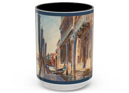 Gondola Moorings on the Grand Canal by John Singer Sargent Colorful Mugs (11oz, 15oz)