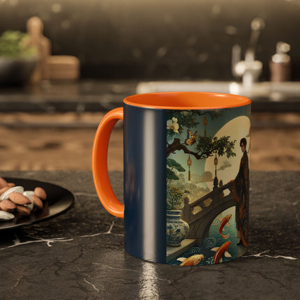 Moonlit Bridge Gentleman Colorful Mug – Imperial Serenity & Moonlit Harmony