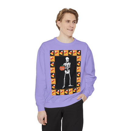 Candy Corn Skeleton Unisex Garment-Dyed Sweatshirt
