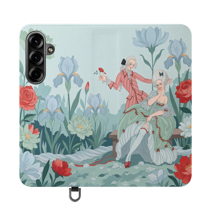🌹💌 The Secret Rose Garden Courtship Flip Case – Art Deco Floral Romance