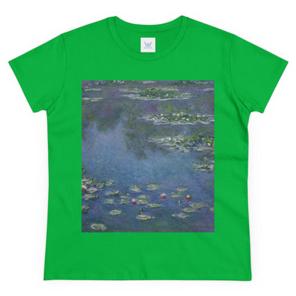 Water Lilies by Claude Monet Women's Midweight Cotton Tee