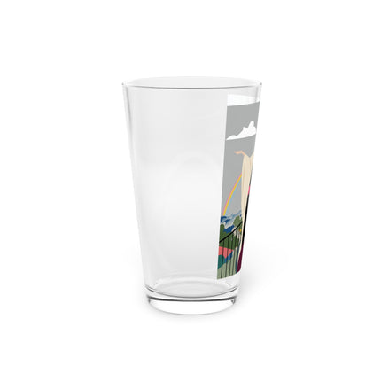Rainbow Reverie Pint Glass – Elegant Renewal & Serene Beauty