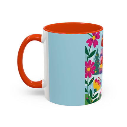 🌸🎄 Christmas In The Winter Garden Colorful Mug – Whimsical Holiday Fantasy