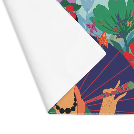🦋🌺 The Lady Of The Butterfly Garden Placemat – Art Deco Floral Fantasy
