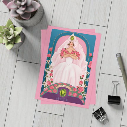 August & Peridot (from the Gem Series) by Sofia Chiostri (envelopes included) - Bundles of 10, 30, 50 Pieces