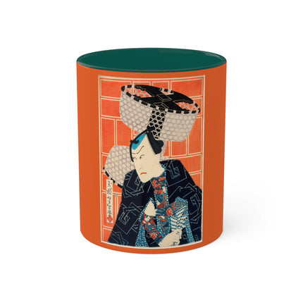 The Actor Kawarasaki Gonjūrō for a Fire Troupe by Tsukioka Yoshitoshi Colorful Mugs, 11oz