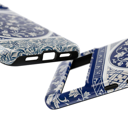 Blue Flower Pattern by Owen Jones Phone Cases