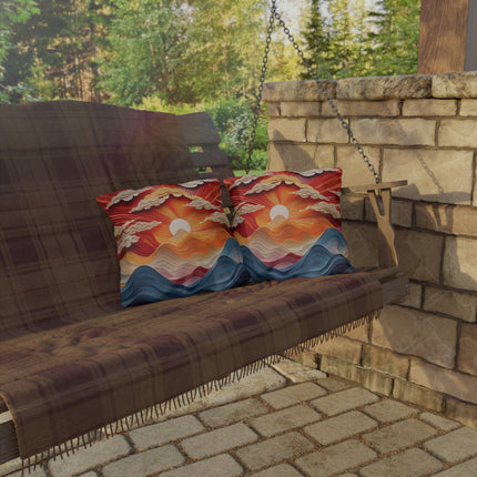 Vibrant Sunrise Sky Outdoor Pillows