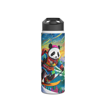 Cyberpunk Panda Stainless Steel Water Bottle