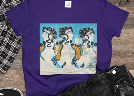 Reproduction of Ladies in Blue by Emile Gilliéron Women's Midweight Cotton Tee
