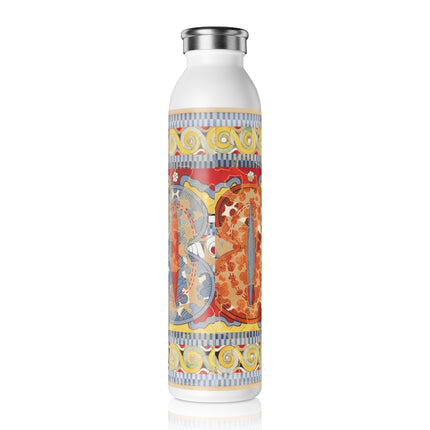 Reproduction of the Shield Frieze by Emile Gilliéron Slim Water Bottle